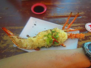 Lobster as big as my forearm! But tastes not that good... =p