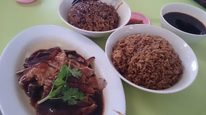 Duck rice lunch. I eat alot.
