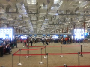 Departure hall...