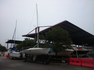 J24 Keel Boat in the front! Great to have something like that!