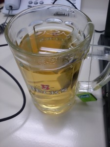 Green tea to help soothe the headache...