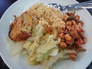 Nasi Padang (Stingray and veggies)