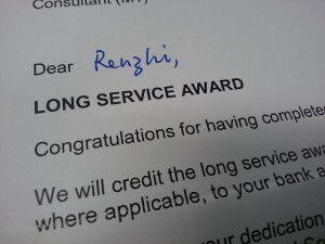 Rhymes with wrong service award... -_-!!!