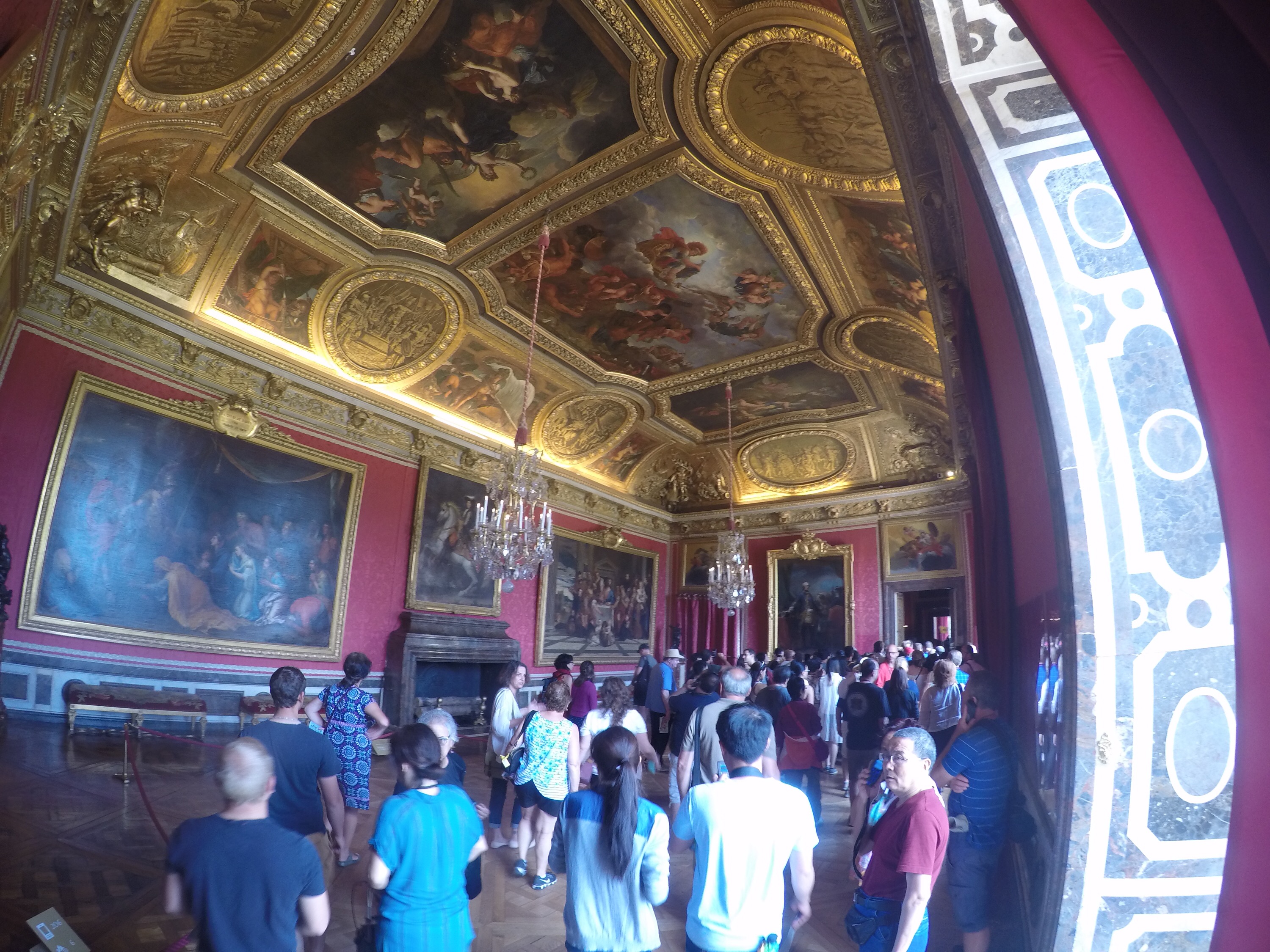 The many luxurious rooms and really elaborate ceilings and great halls!
