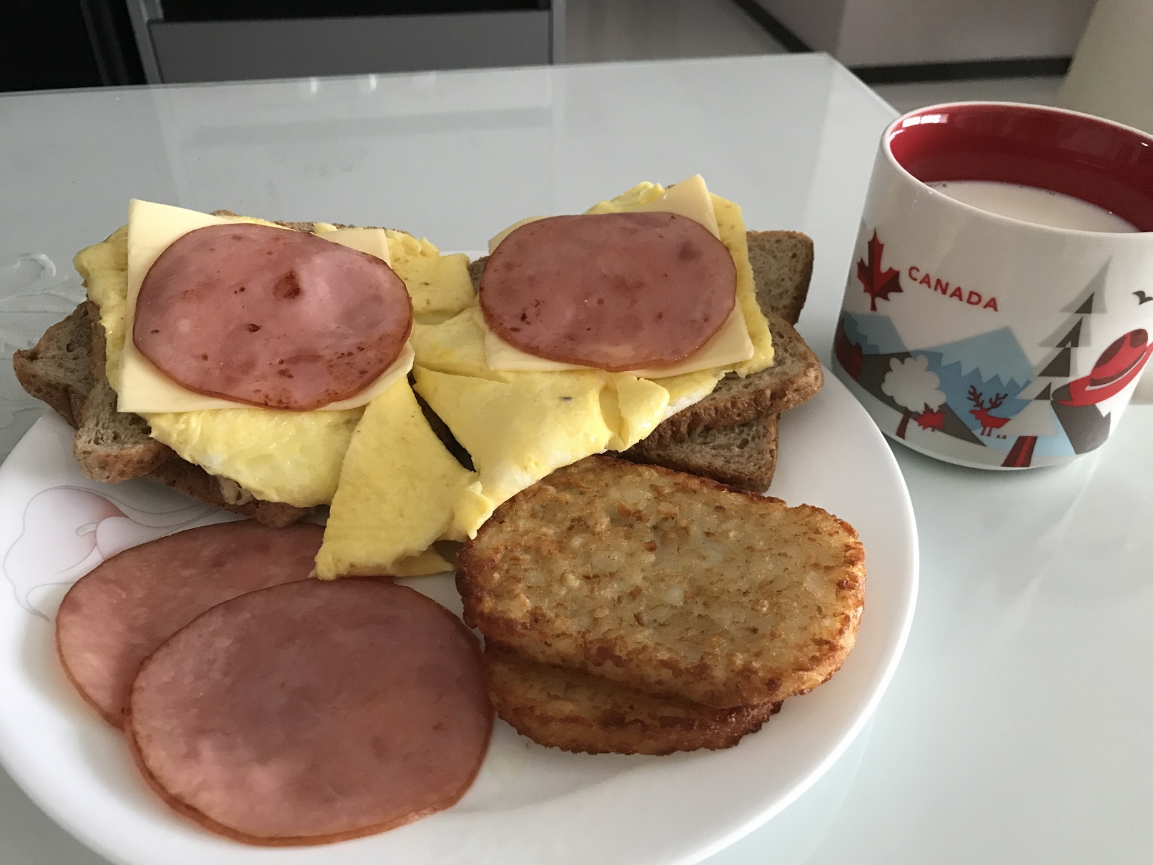 Heavy breakfast for a heavy day!