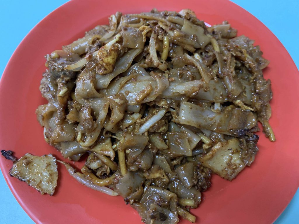 Tasting the Char Kway Teow here!