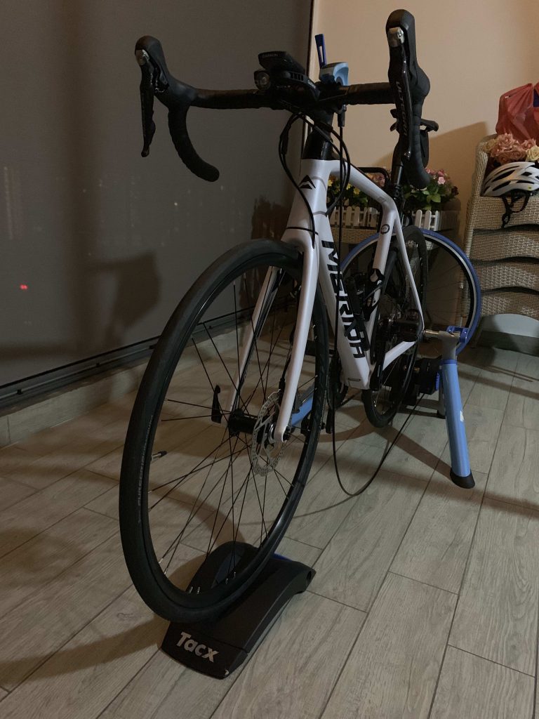 Finally set up the trainer for the bike! Tried for a while since it is on disc brake it uses another system called the thru axle! Learning alot about riding!