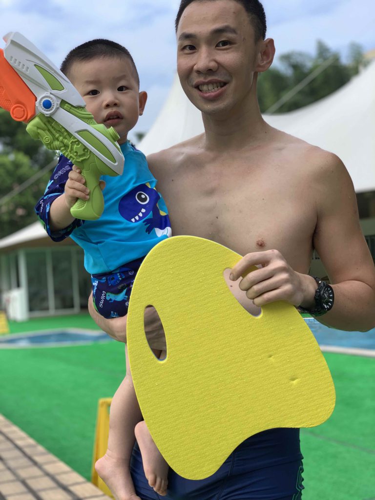 Swimming with Lucas!