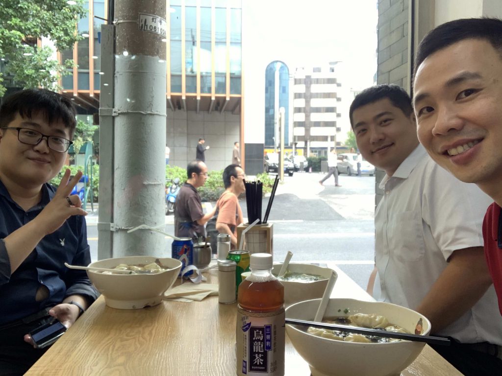 Lunch with Xiaoyang and Guanhao! Nice to work with them!