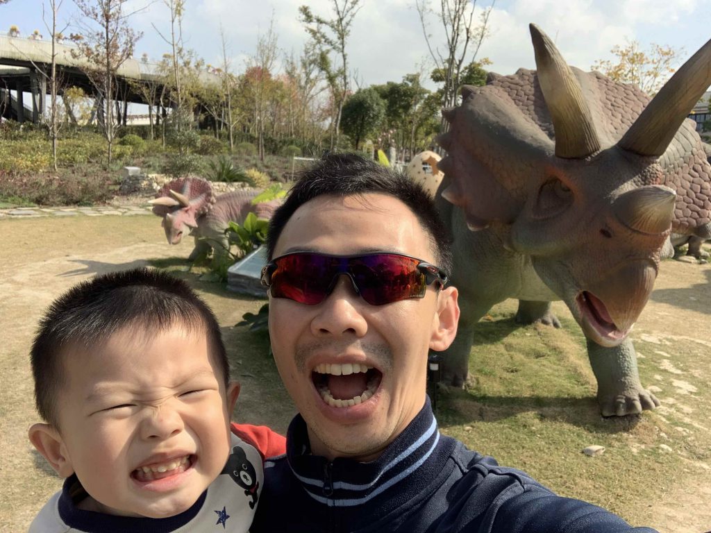 Running away from the Triceratops!