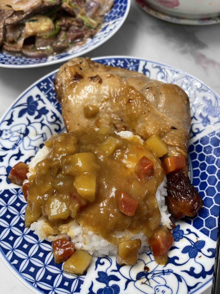 Chicken drumstick curry rice!
