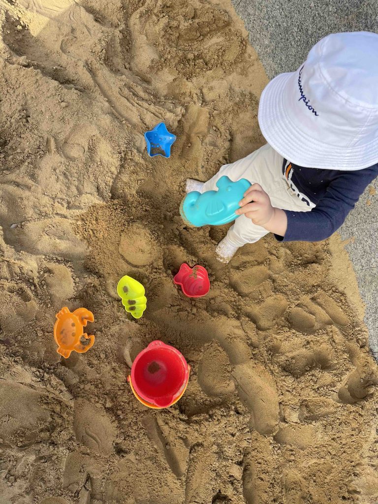 Building the sand castle!!!