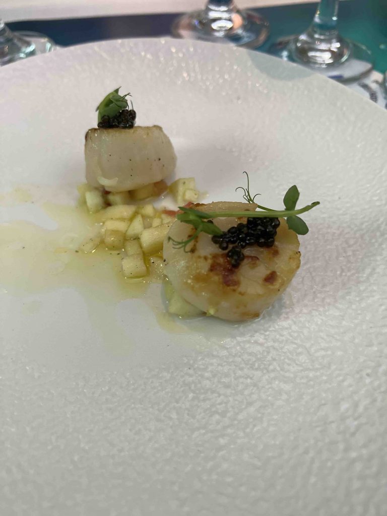 Hokkaido Scallops with Champagne Chassenay D'Arce...