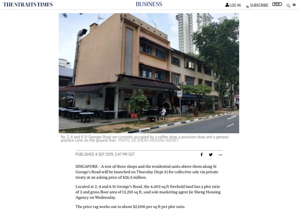 The 2019 Sep enbloc attempt https://www.straitstimes.com/business/property/st-georges-rd-shops-apartments-up-for-collective-sale-at-265m