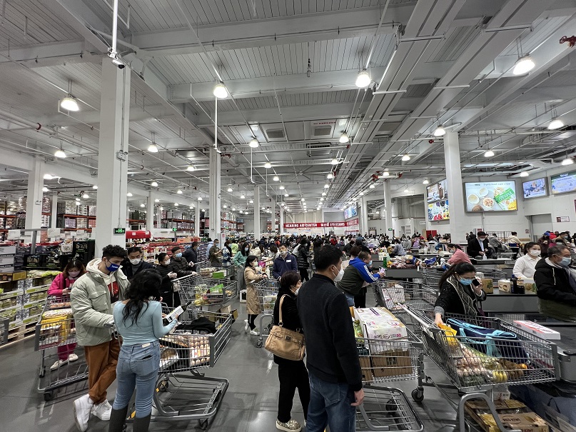 The Costco situation when it just reopened after closure for 2 days...