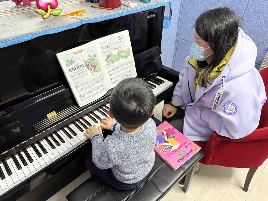 Playing the piano... I felt he is sooo much better than I am...