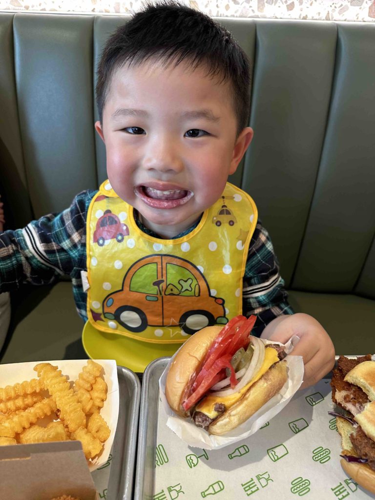 Enjoying Shake Shack!