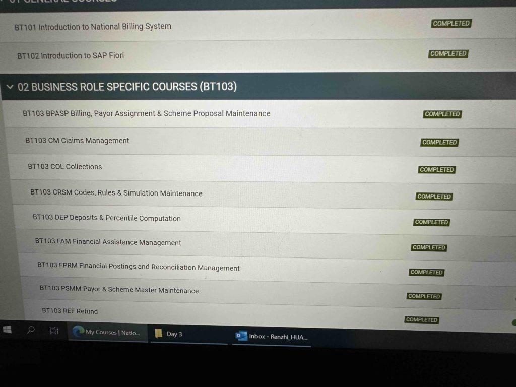Wow I finally completed so many modules within the first week! Wow!