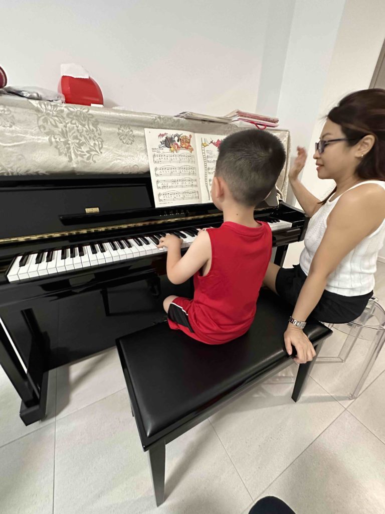 Glad he like the piano teacher!
