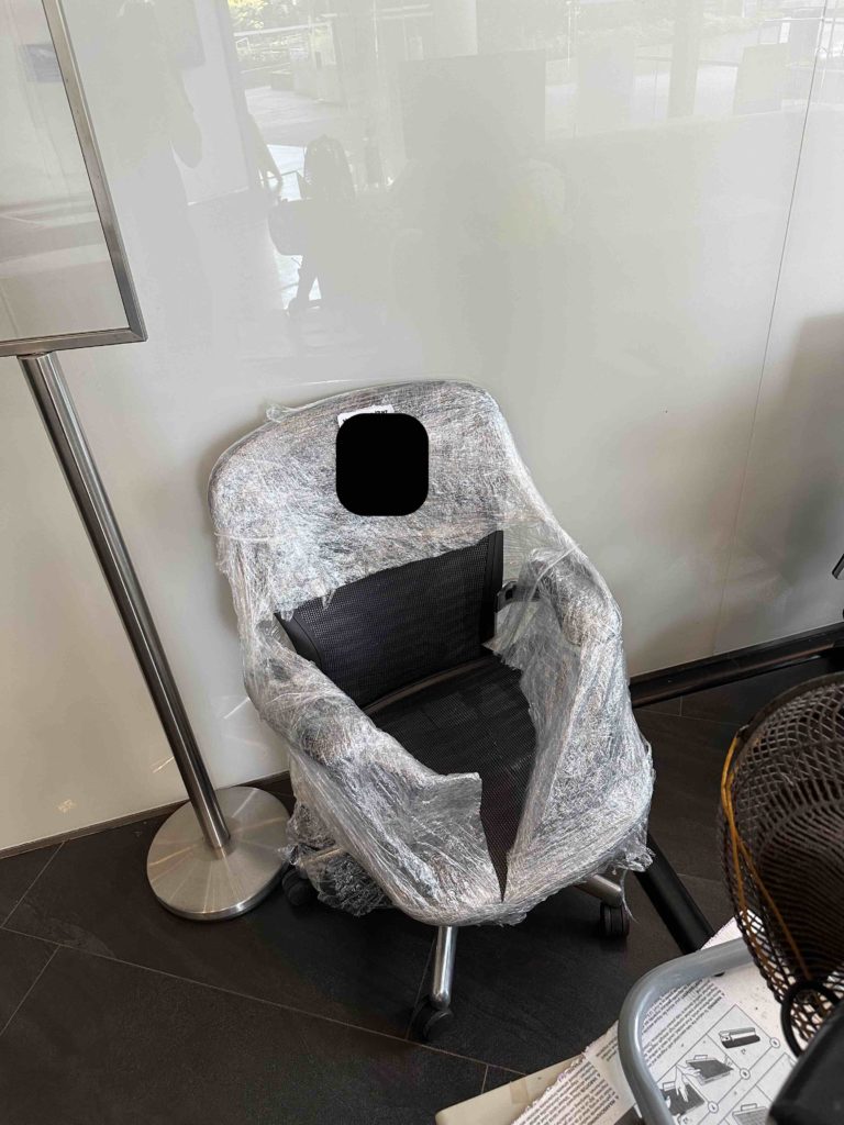 Delivered my herman miller chair but forgot to bring my staff pass...