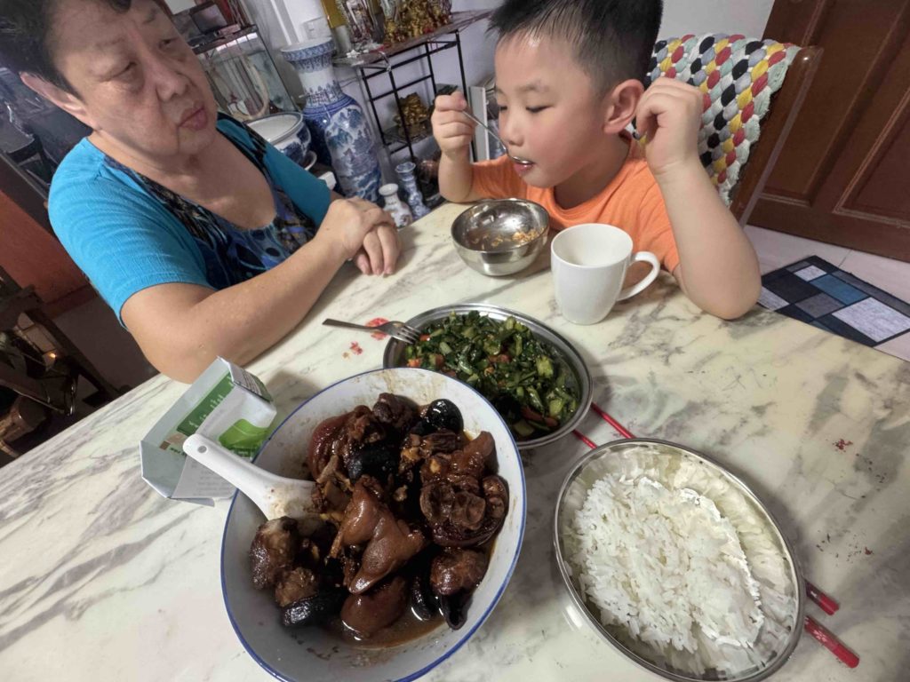 Still love Grandma to feed him...