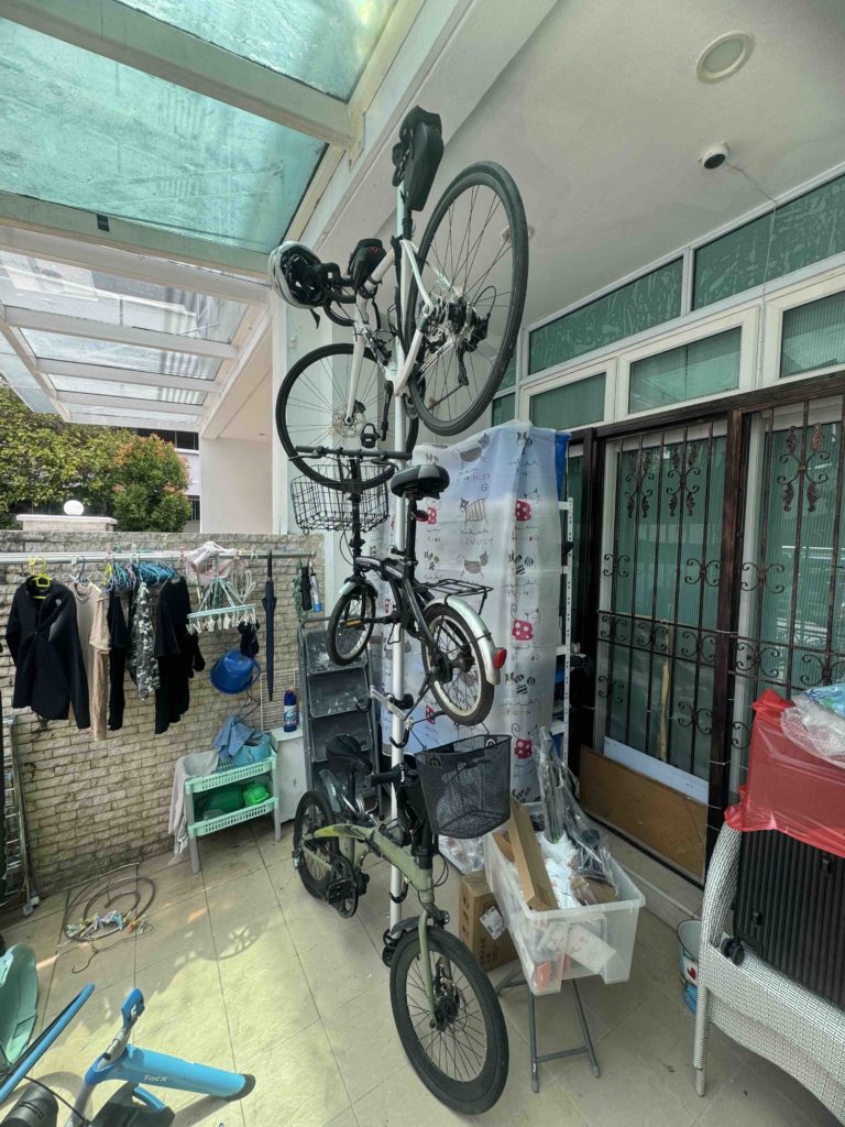 Set up the bike rack properly...