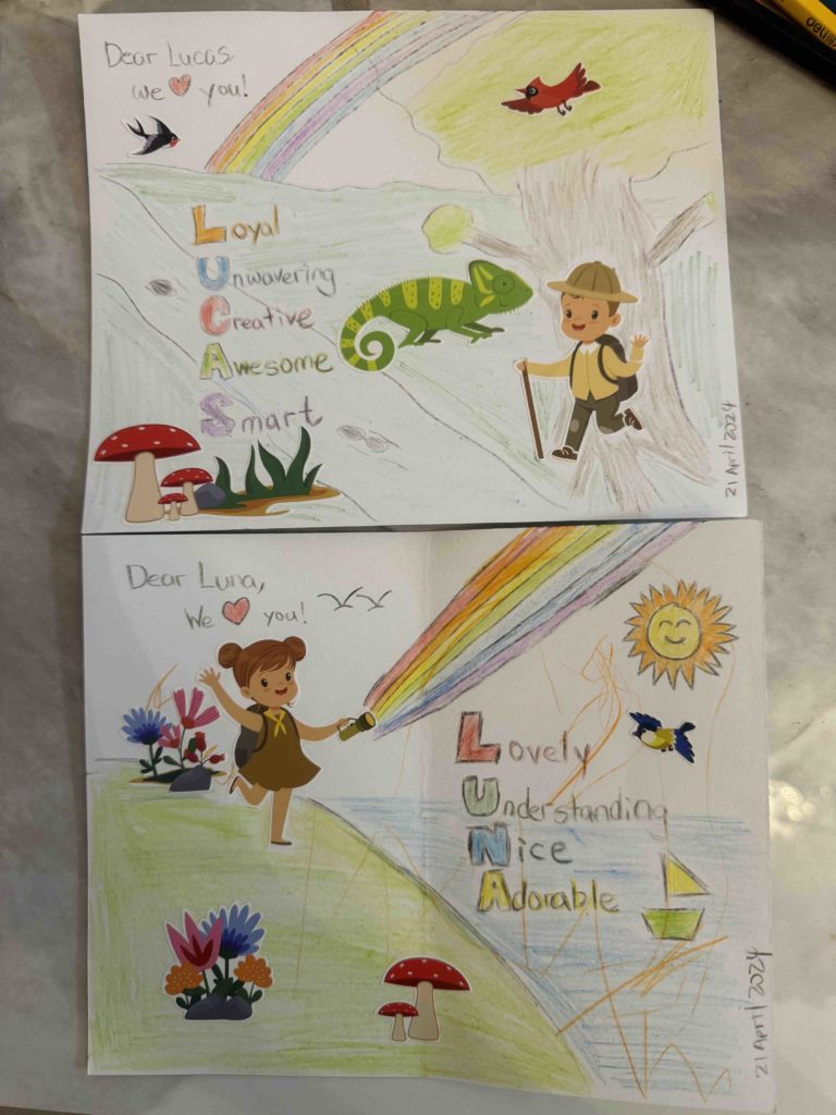 Kids homework done...