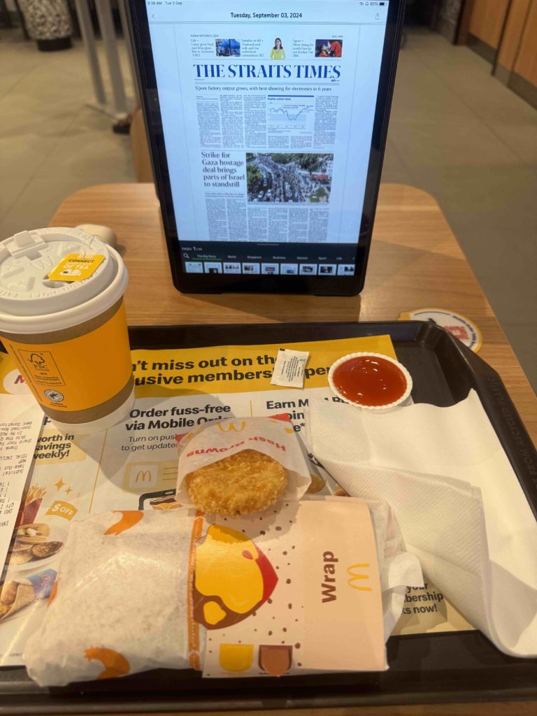 Enjoying breakfast!