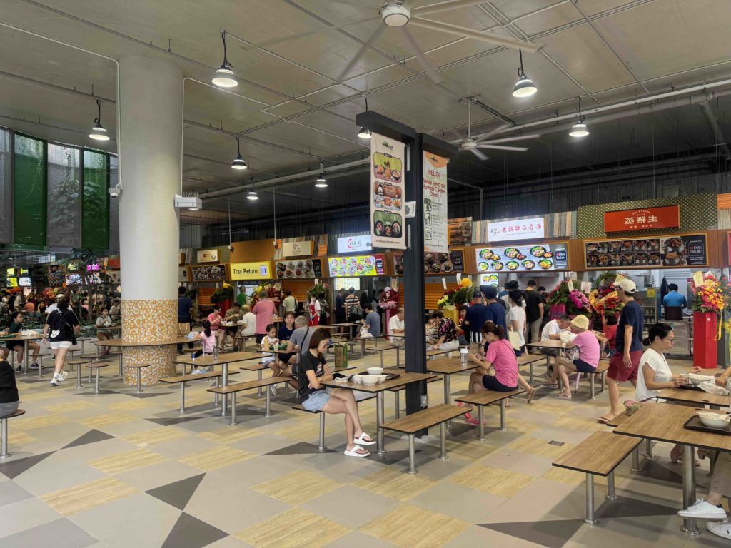 Finally food centre is open! Cheaper food!