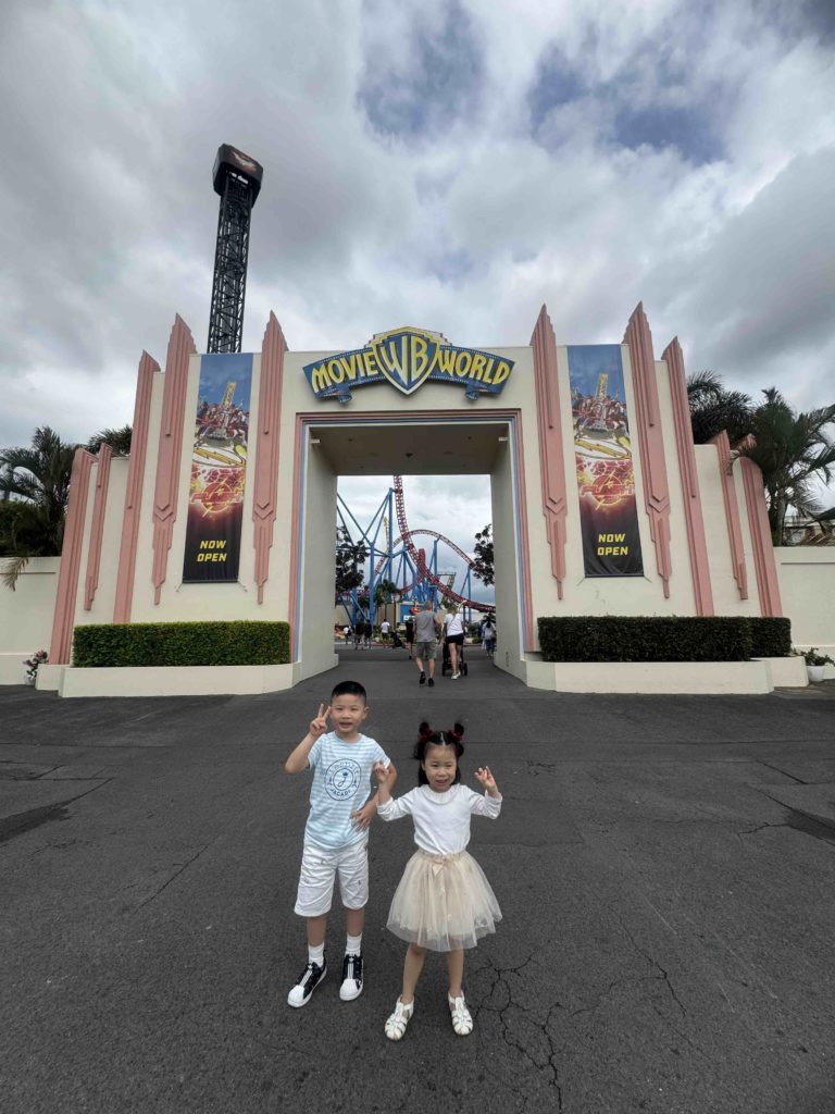 Checking out warner brothers movie world!