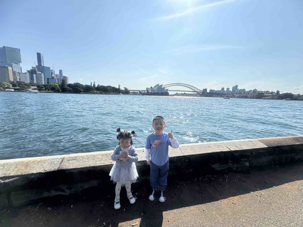 Talking a walk at the Royal Garden to take photos of the Sydney Bridge and the Opera House!