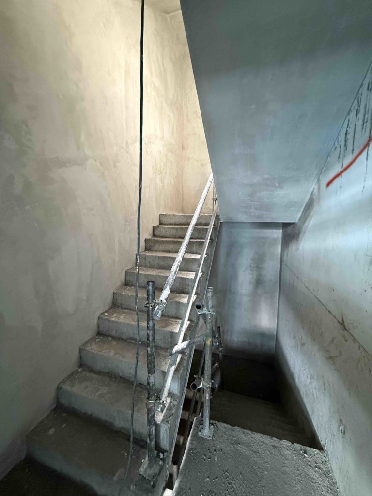 staircase wall done finally not brick wall...