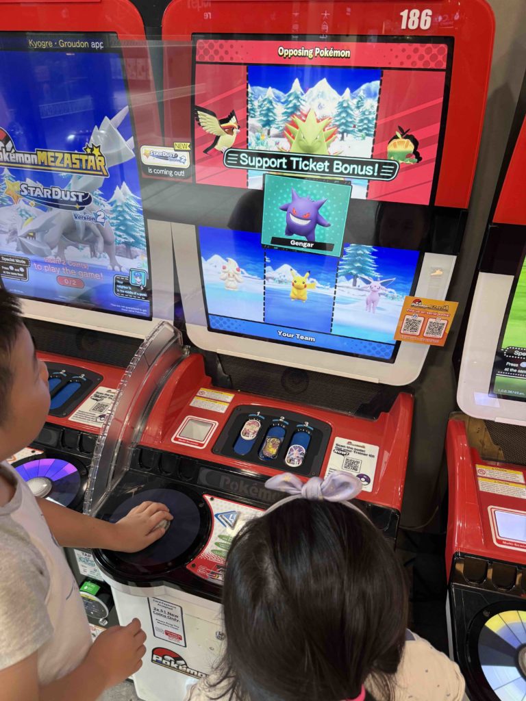 Kids looking forward to finally being able to play Pokemon!