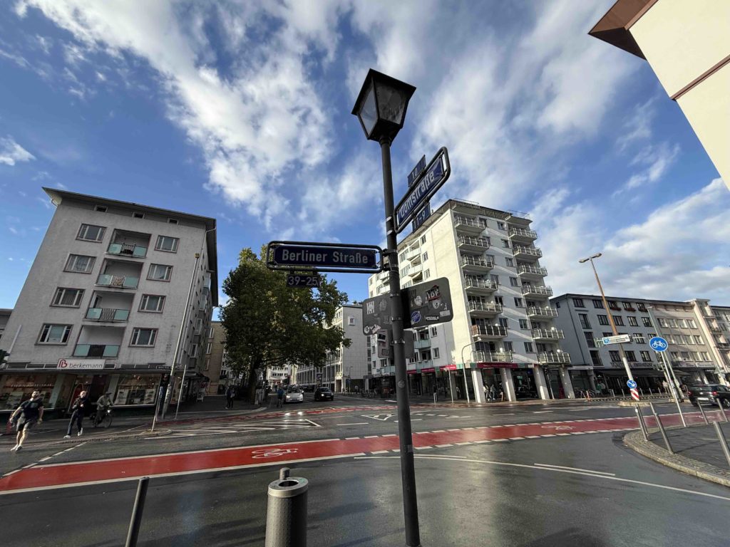 Finding a Berliner street in Frankfurt!