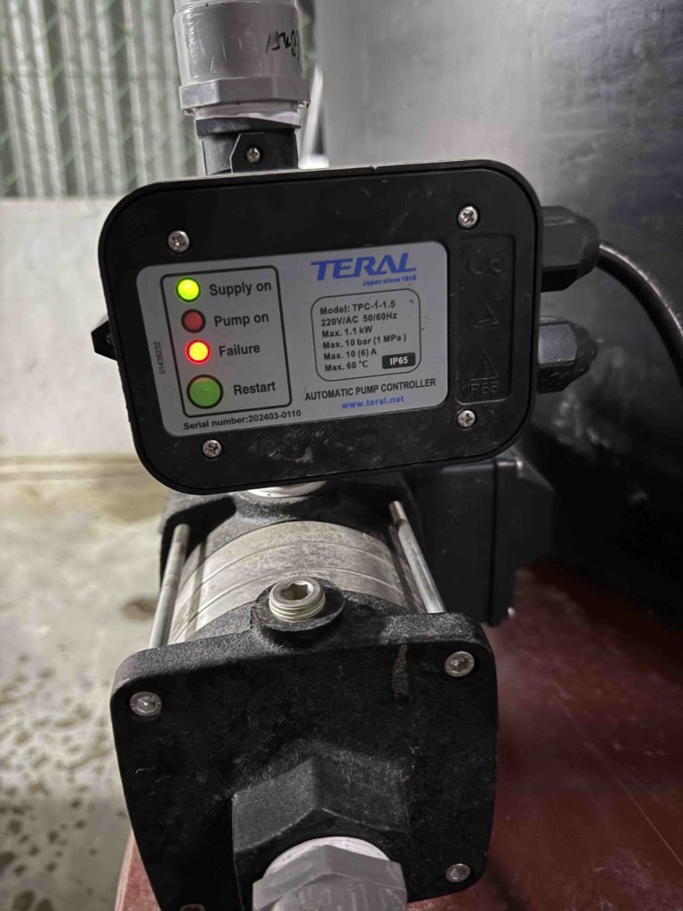 Pump failure resulted in no water in the house!