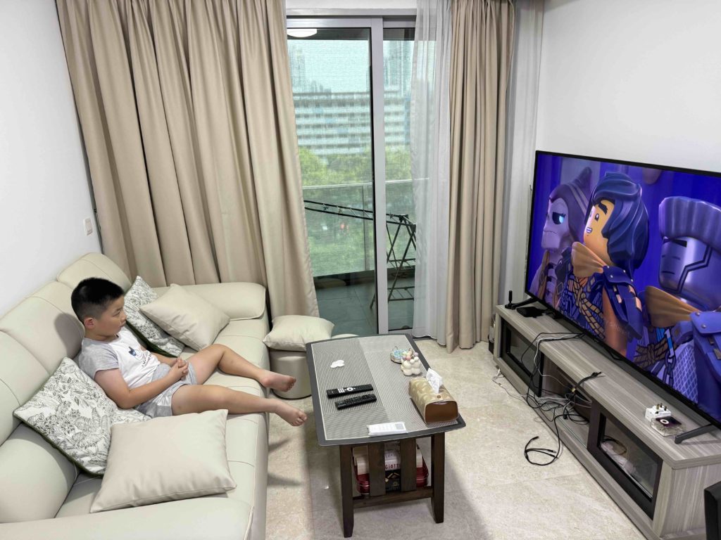 His favourite Lego ninjago Dragon rising!