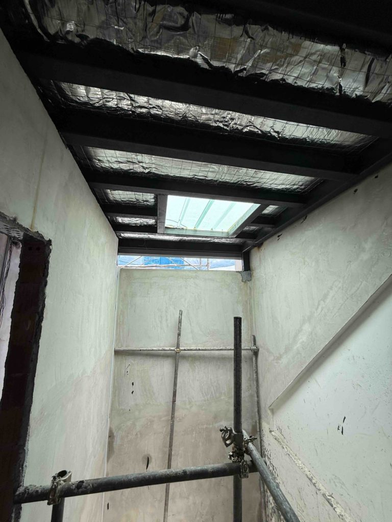 The Stairwell has a skylight!