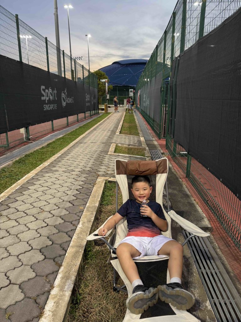 After Tennis training...