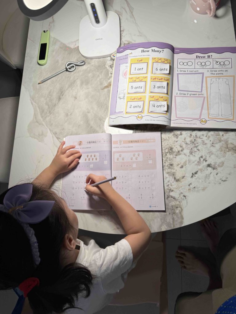 Starting the homework routine!