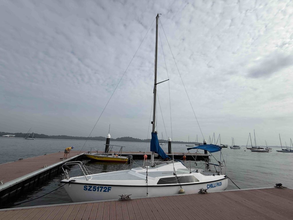 Still able to bring in CP single handed! Thanks to berthing assistance from club!