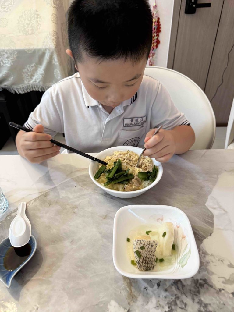 Yummy food prepared by Daddy!