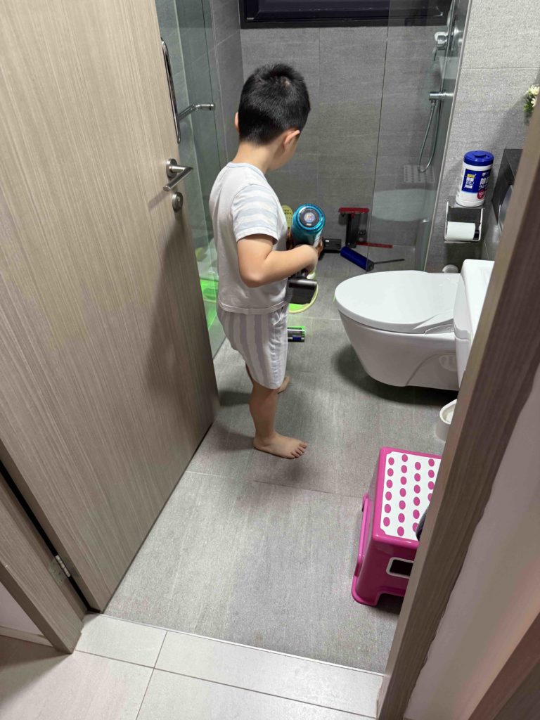 Taking on cleaning duty...