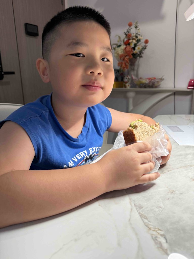 His favourite avocado toast!