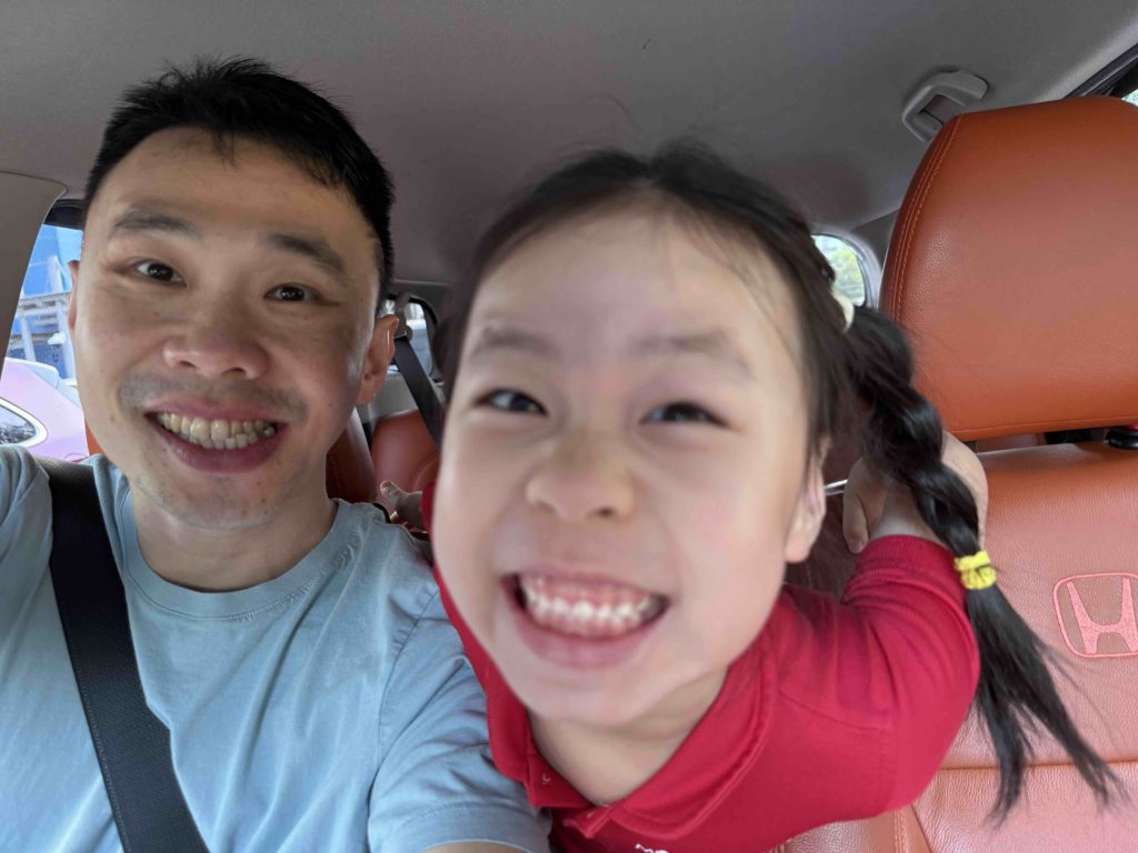 She wants the biggest face in the picture!