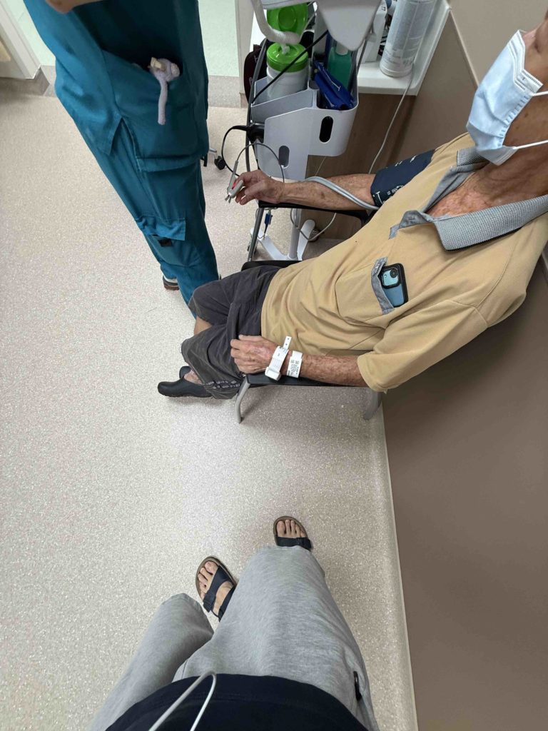 Dad went to A&E. Sigh.