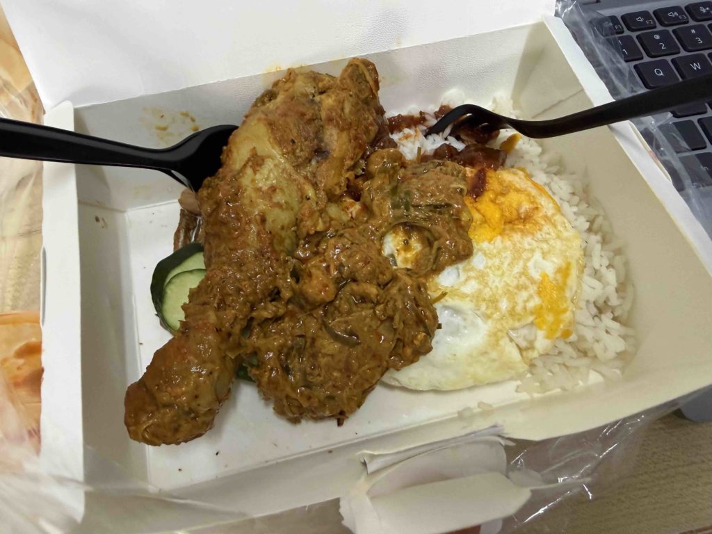 Rendang chicken nasi lemak!