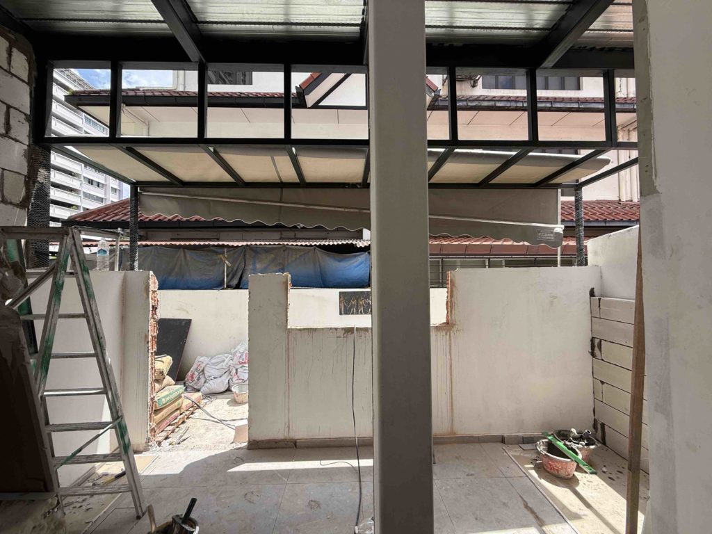 Backyard cover in progress...