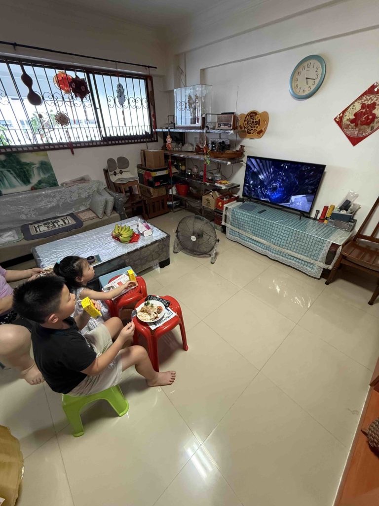 Watching Movie and eating!