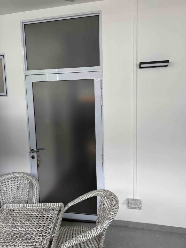 Frosted glass panel looks great!