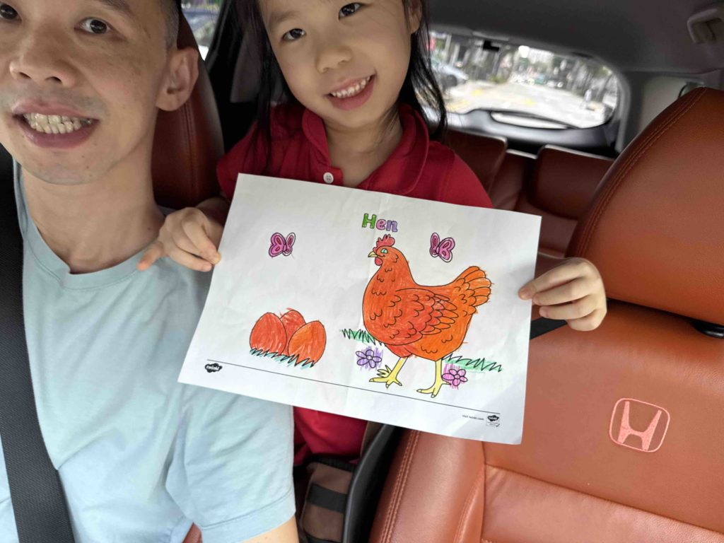 She is proud of her colouring!